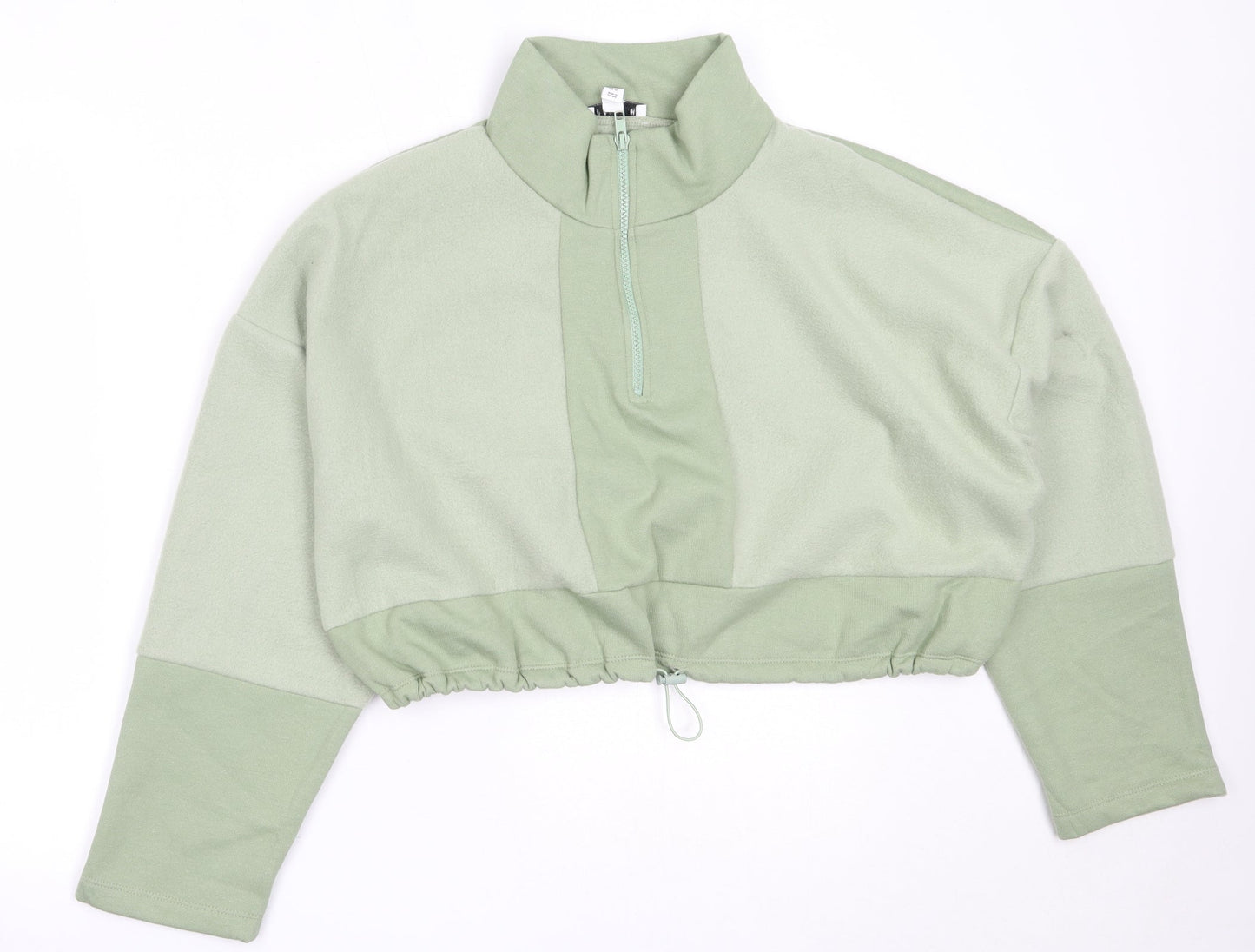 Topshop Womens Green  Polyester Pullover Sweatshirt Size L