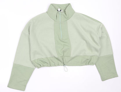 Topshop Womens Green  Polyester Pullover Sweatshirt Size L