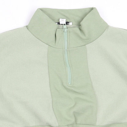 Topshop Womens Green  Polyester Pullover Sweatshirt Size L