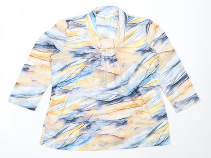 Womens UK Size M Preworn Blue Basic Blouse