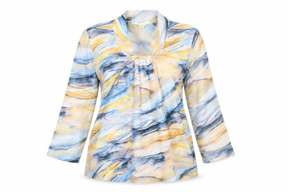 Womens UK Size M Preworn Blue Basic Blouse