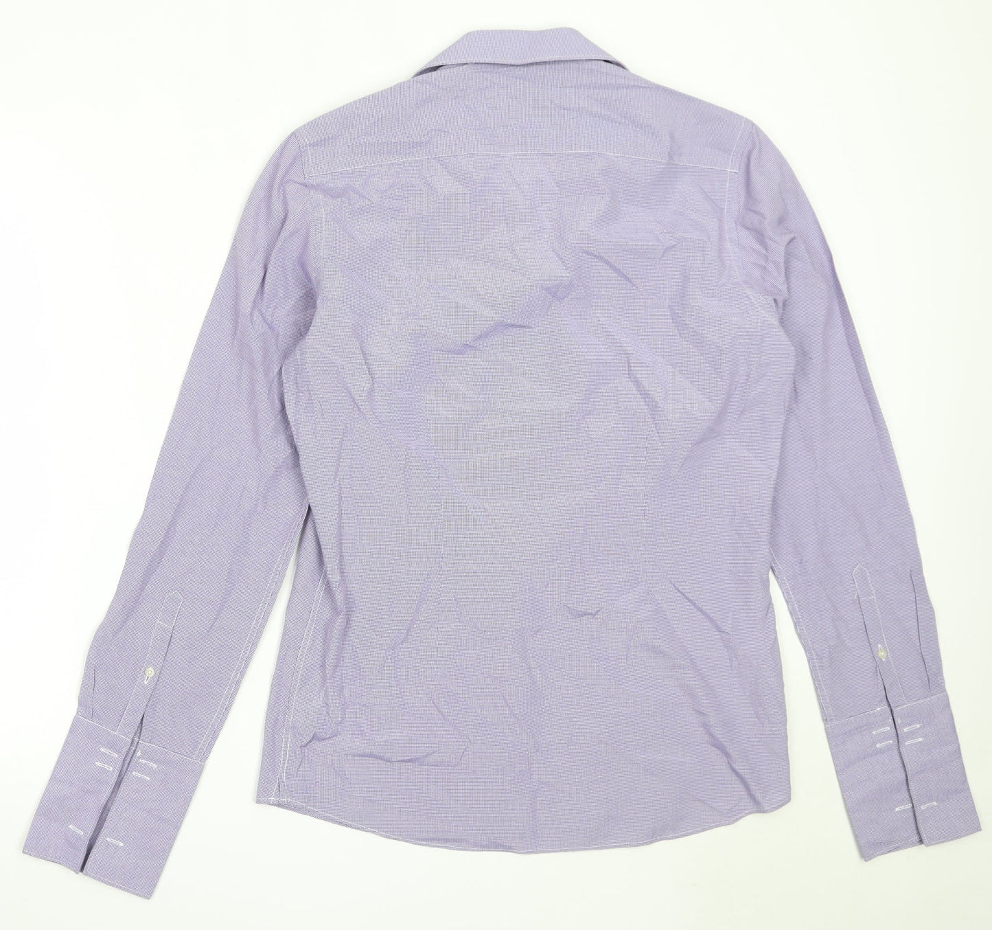 Mens UK Size 15.5 NEXT Blue  Button-Up Long Sleeve Casual Shirt