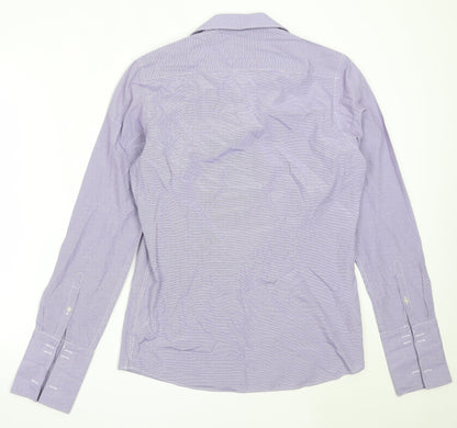 Mens UK Size 15.5 NEXT Blue  Button-Up Long Sleeve Casual Shirt