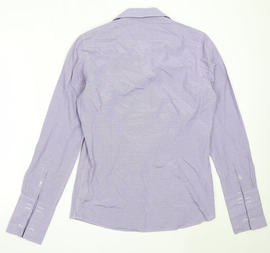 Mens UK Size 15.5 NEXT Blue  Button-Up Long Sleeve Casual Shirt