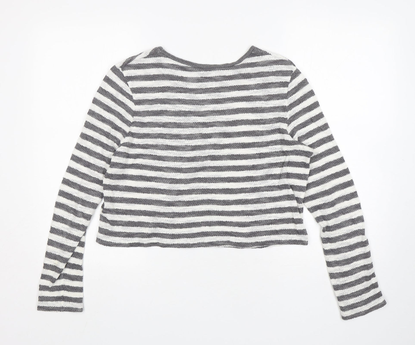 TU Womens Multicoloured Round Neck Striped Cotton Pullover Jumper Size 14