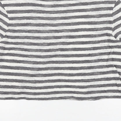 TU Womens Multicoloured Round Neck Striped Cotton Pullover Jumper Size 14