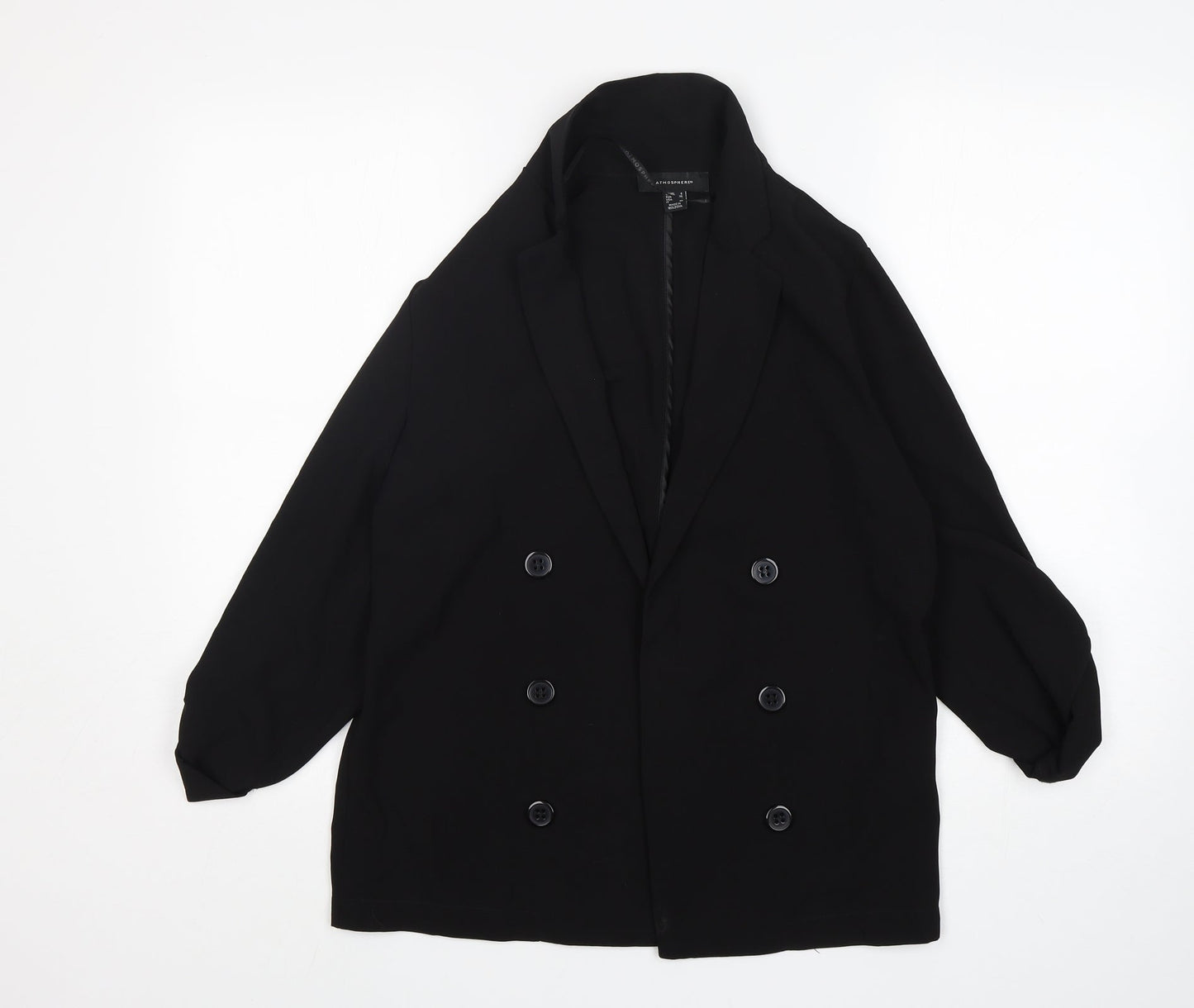 Atmosphere Womens Black  Polyester Jacket Blazer Size 8