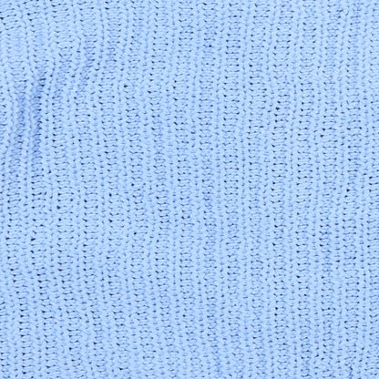 TU Womens Blue V-Neck  Polyester Pullover Jumper Size 10