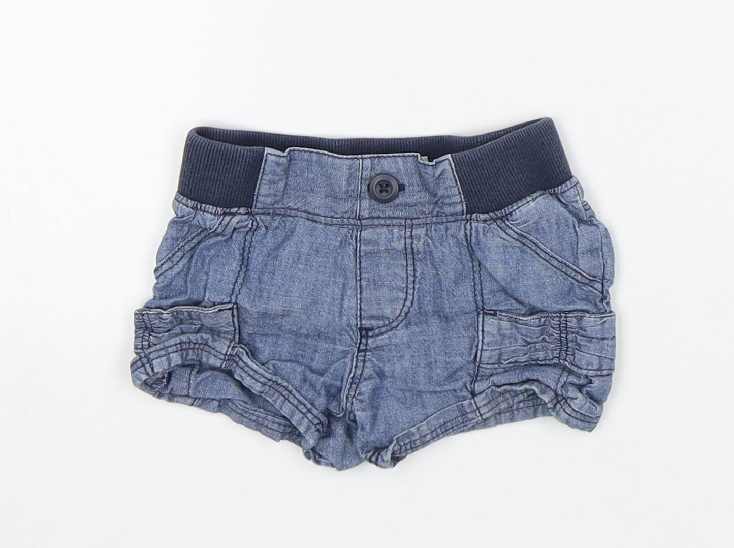 Old Navy Boys Blue  Cotton Capri Trousers Size 12-18 Months   - Shorts