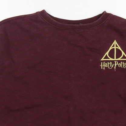 Primark Womens Purple  Cotton Pullover Sweatshirt Size XS   - Harry potter
