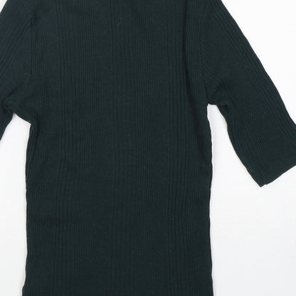 New Look Girls Green  Polyester Basic T-Shirt Size 8 Years Round Neck
