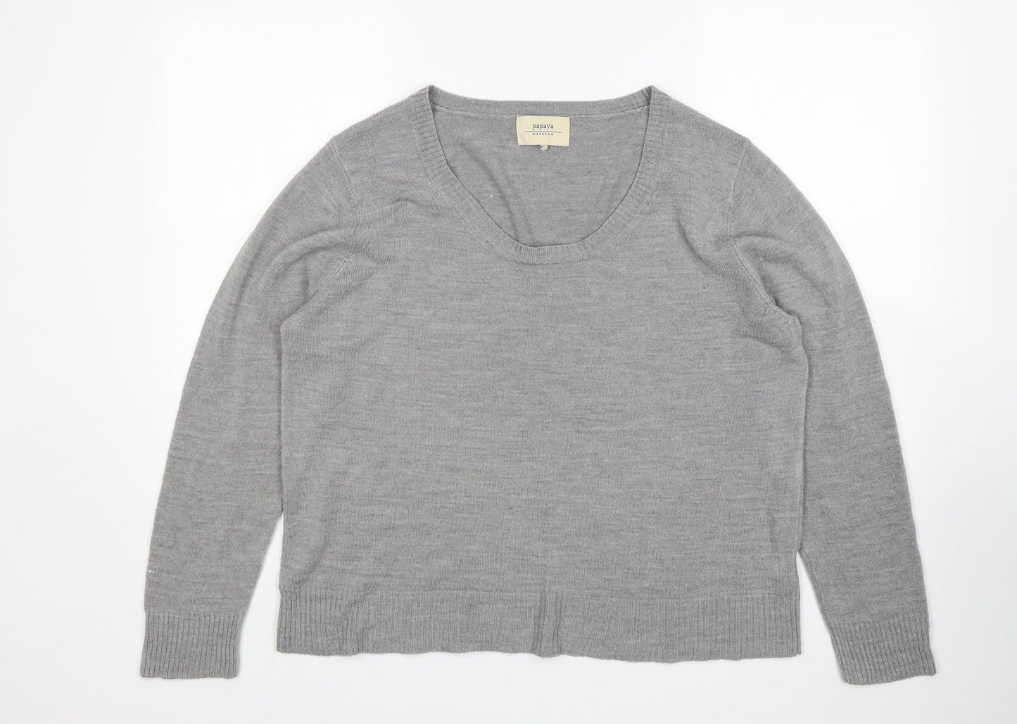 Womens UK Size 20 Papaya Grey Pullover Jumper