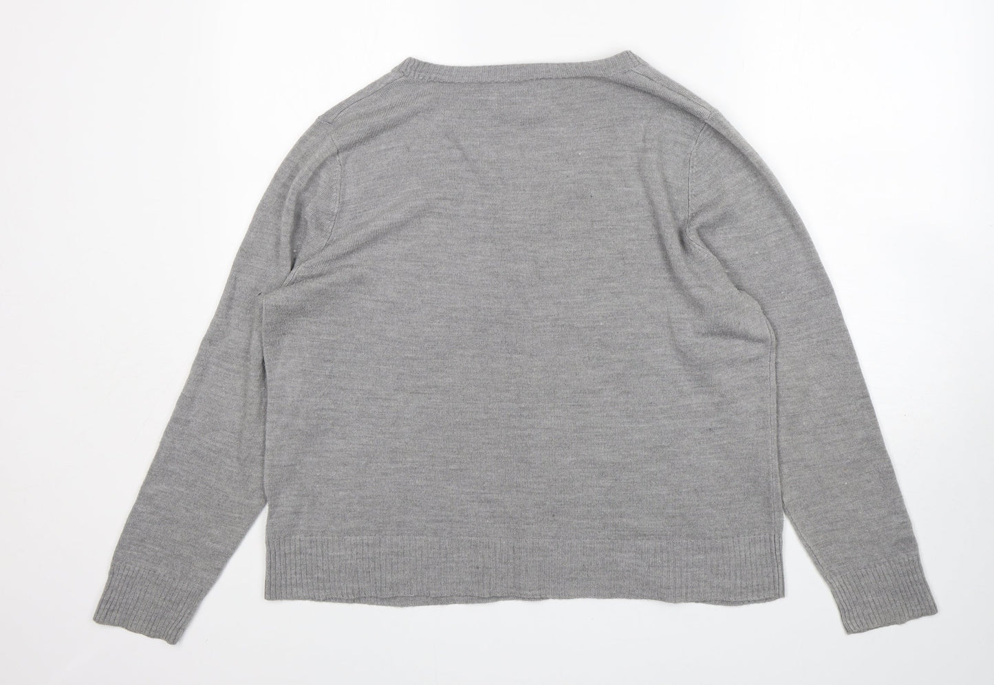 Womens UK Size 20 Papaya Grey Pullover Jumper