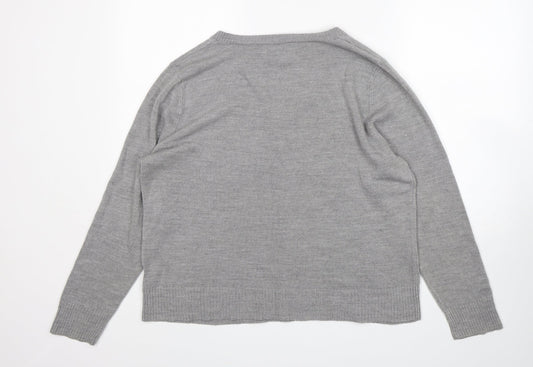 Womens UK Size 20 Papaya Grey Pullover Jumper
