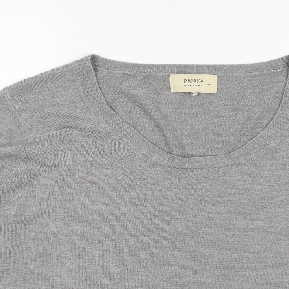 Womens UK Size 20 Papaya Grey Pullover Jumper