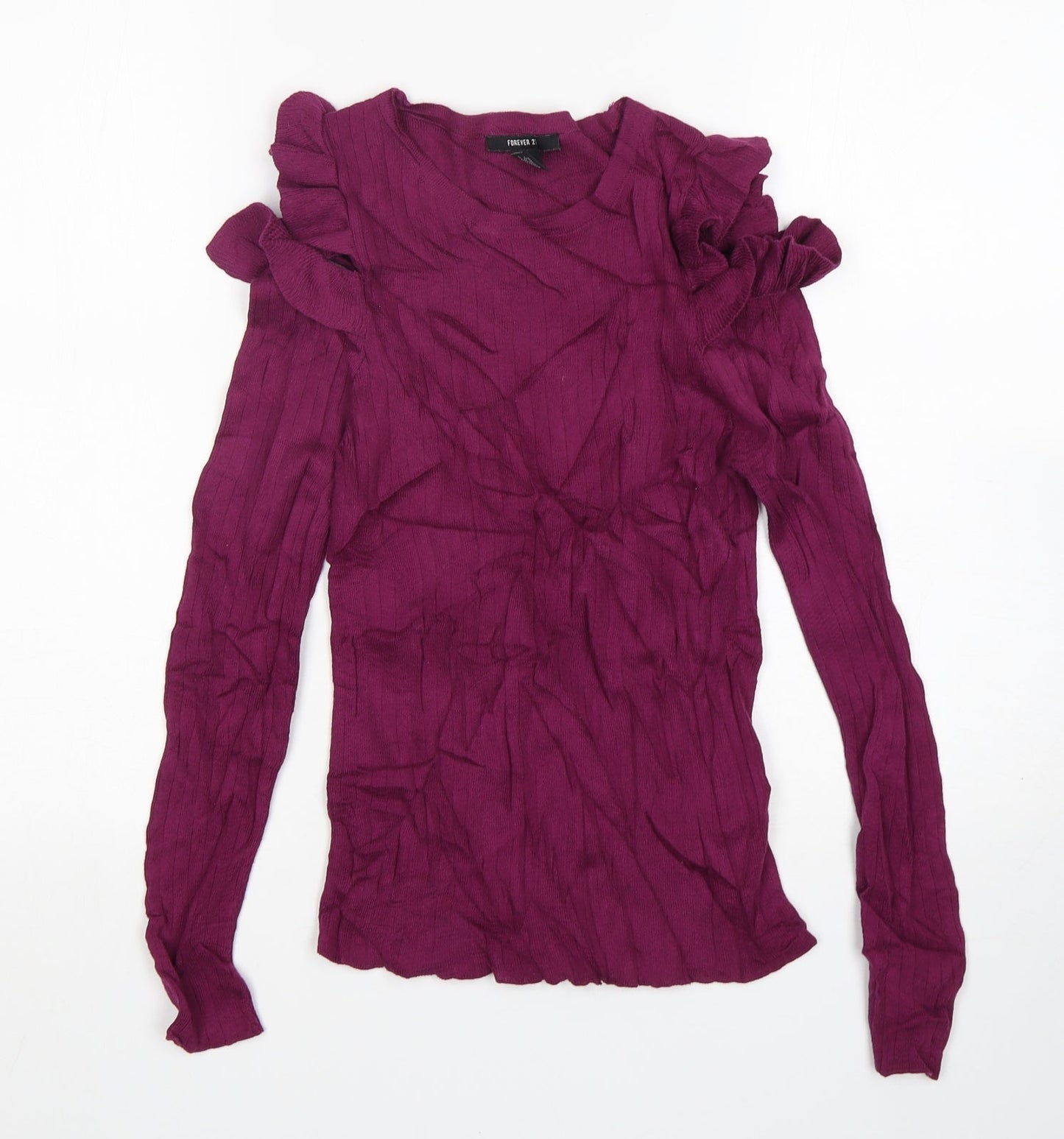 Womens UK Size L FOREVER 21 Purple Pullover Jumper