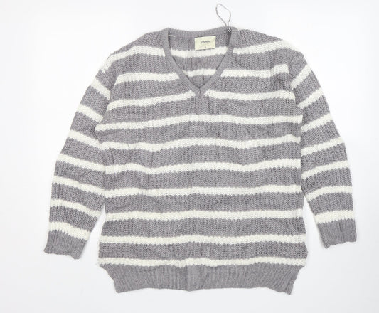 Womens UK Size M Papaya Grey Pullover Jumper