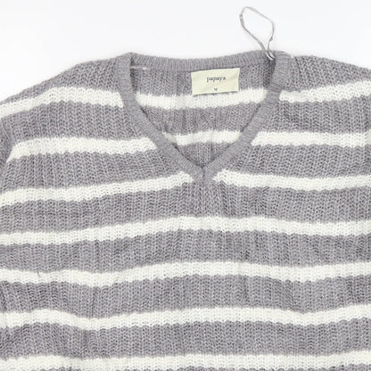 Womens UK Size M Papaya Grey Pullover Jumper