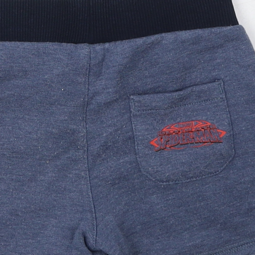 George Boys Blue  Coir Sweat Shorts Size 2 Years  Regular Tie - Super-Man