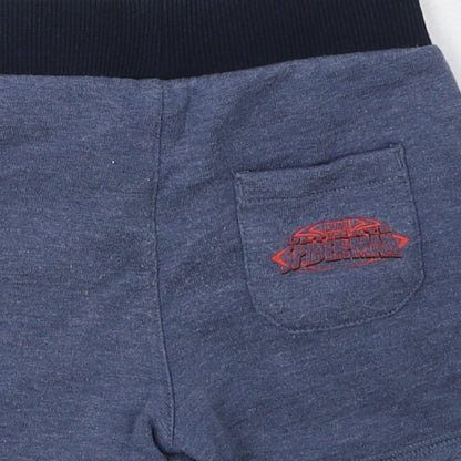 George Boys Blue  Coir Sweat Shorts Size 2 Years  Regular Tie - Super-Man