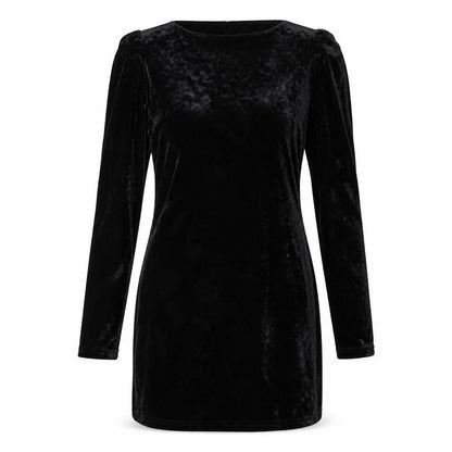 COTTON CLUB Womens Black  Polyester Bodycon  Size 8  Boat Neck Pullover