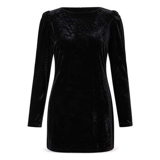 COTTON CLUB Womens Black  Polyester Bodycon  Size 8  Boat Neck Pullover