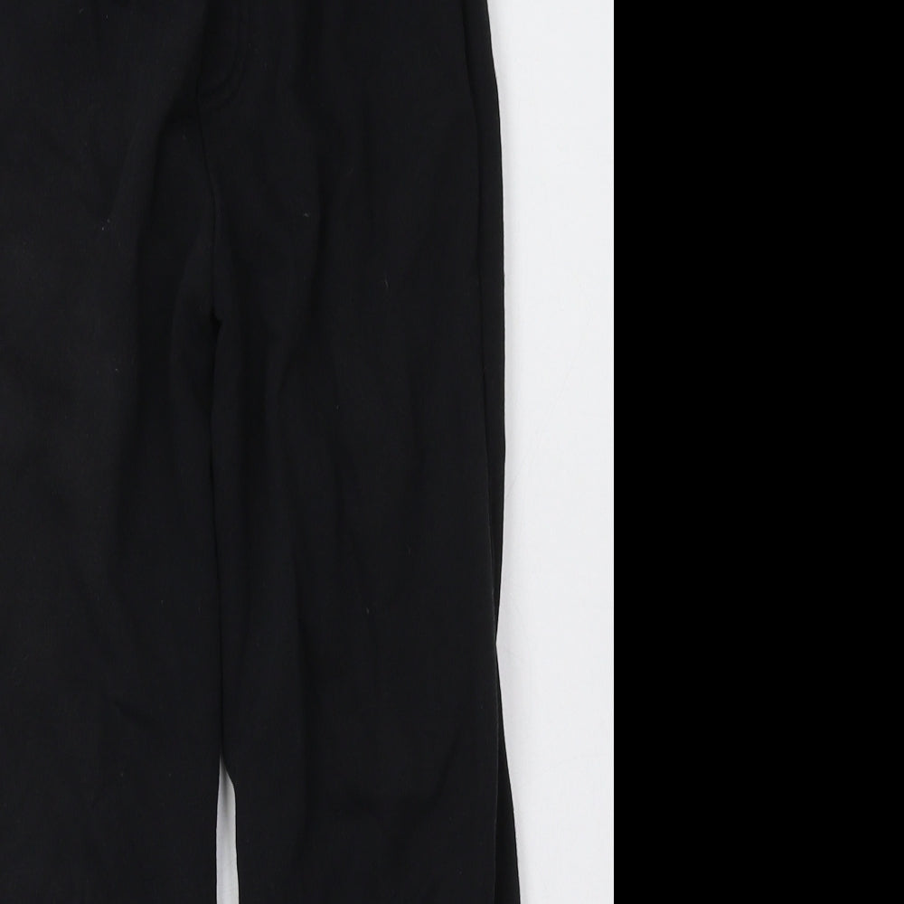 sainsburys Girls Black  Cotton Jogger Trousers Size 9 Months  Regular Tie - School Wear