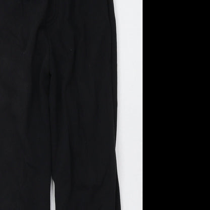 sainsburys Girls Black  Cotton Jogger Trousers Size 9 Months  Regular Tie - School Wear
