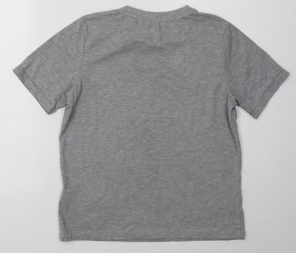 Primark Womens Grey  Cotton Basic T-Shirt Size 10 Crew Neck - promises