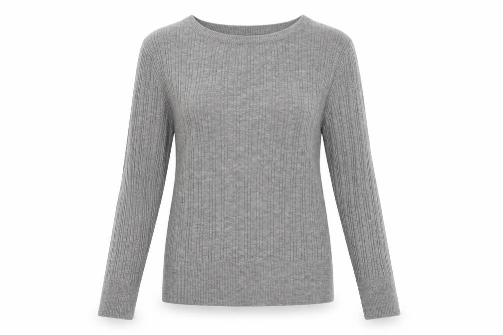 Front view of Primark women’s grey polyester pullover sweatshirt, size S, pullover