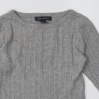 Primark Womens Grey  Polyester Pullover Sweatshirt Size S  Pullover