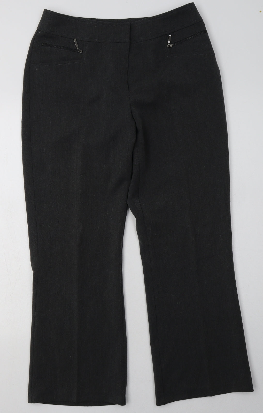 Womens UK Size 12 BHS Regular Fit  Grey Trousers