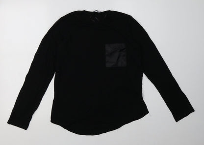 Select Womens Black  Viscose Pullover Sweatshirt Size S  Pullover
