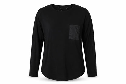 Front view of Select women’s black viscose pullover sweatshirt, size S, pullover
