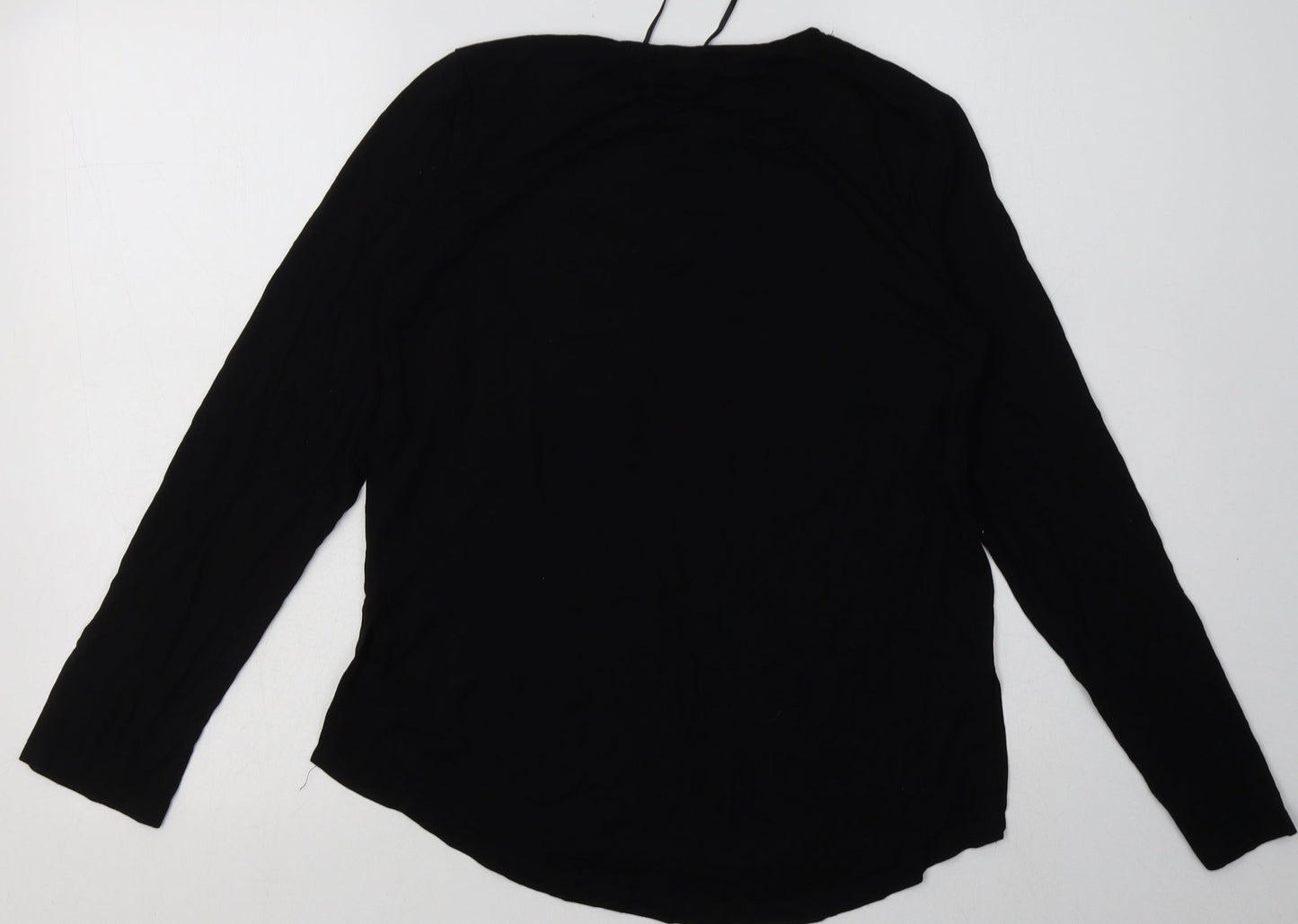 Select Womens Black  Viscose Pullover Sweatshirt Size S  Pullover