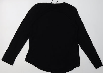 Select Womens Black  Viscose Pullover Sweatshirt Size S  Pullover