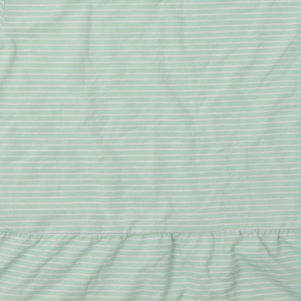 TOM TAILOR Womens Green Striped Polyester Pullover Sweatshirt Size S  Pullover