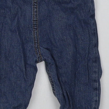 F&F Boys Blue  Cotton Capri Trousers Size 3-6 Months