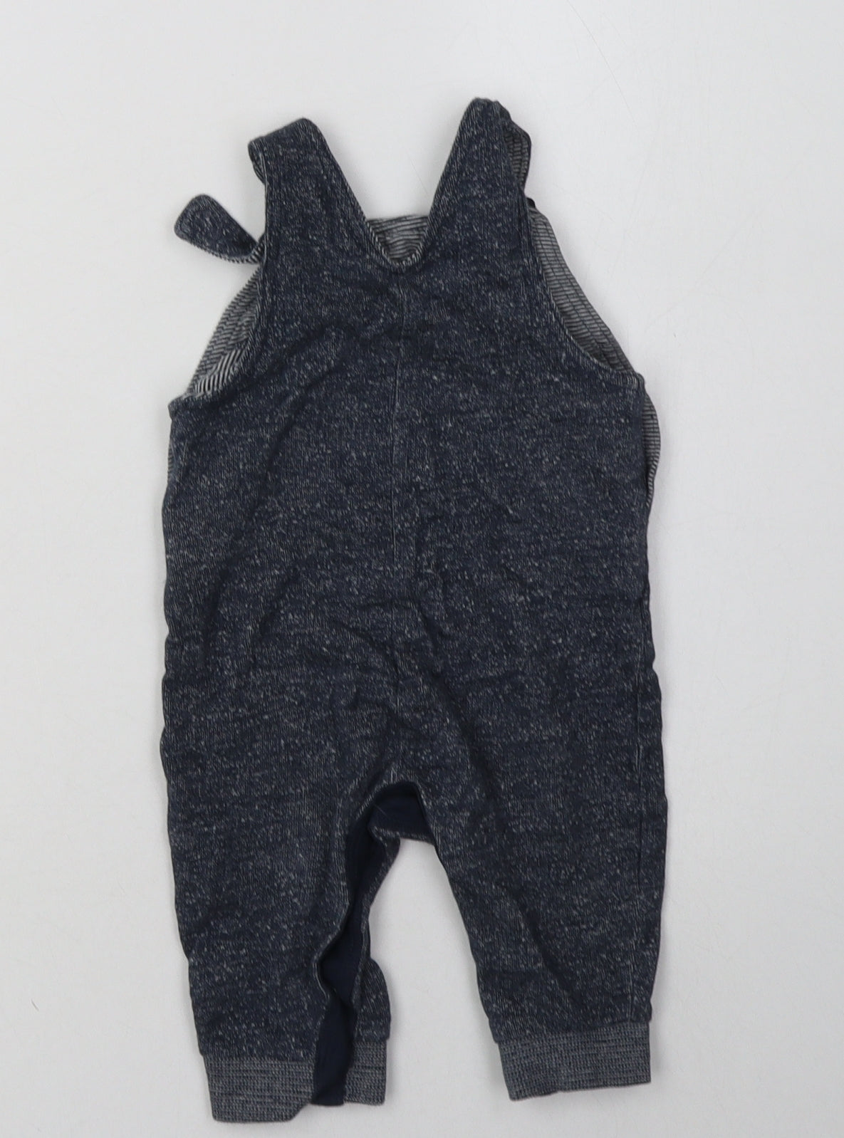 George Boys Blue  Cotton Dungaree One-Piece Size 3-6 Months  Button