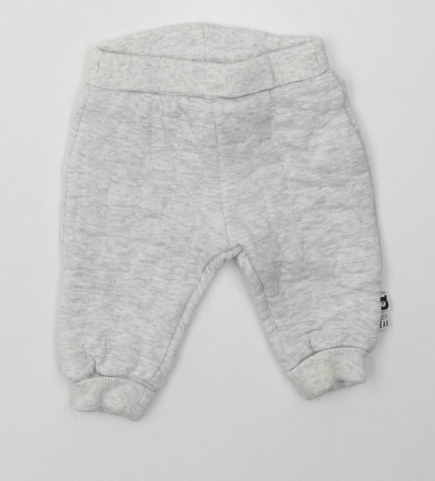 F&F Boys Grey  Cotton Jogger Trousers Size 3-6 Months