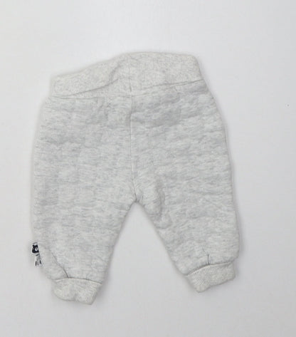 F&F Boys Grey  Cotton Jogger Trousers Size 3-6 Months