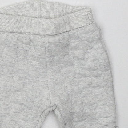 F&F Boys Grey  Cotton Jogger Trousers Size 3-6 Months