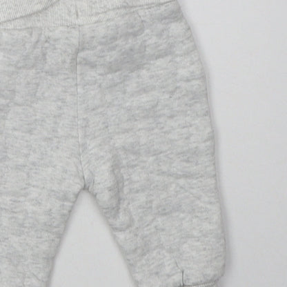 F&F Boys Grey  Cotton Jogger Trousers Size 3-6 Months