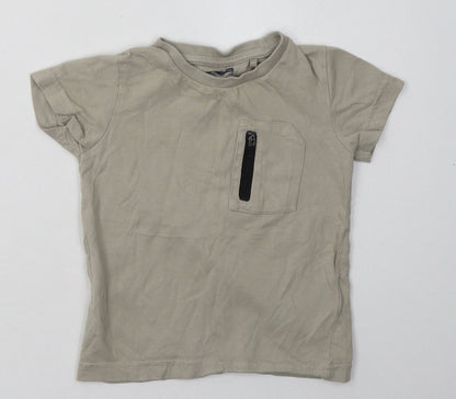 NEXT Boys Green  Cotton Basic T-Shirt Size 12-18 Months Crew Neck Pullover
