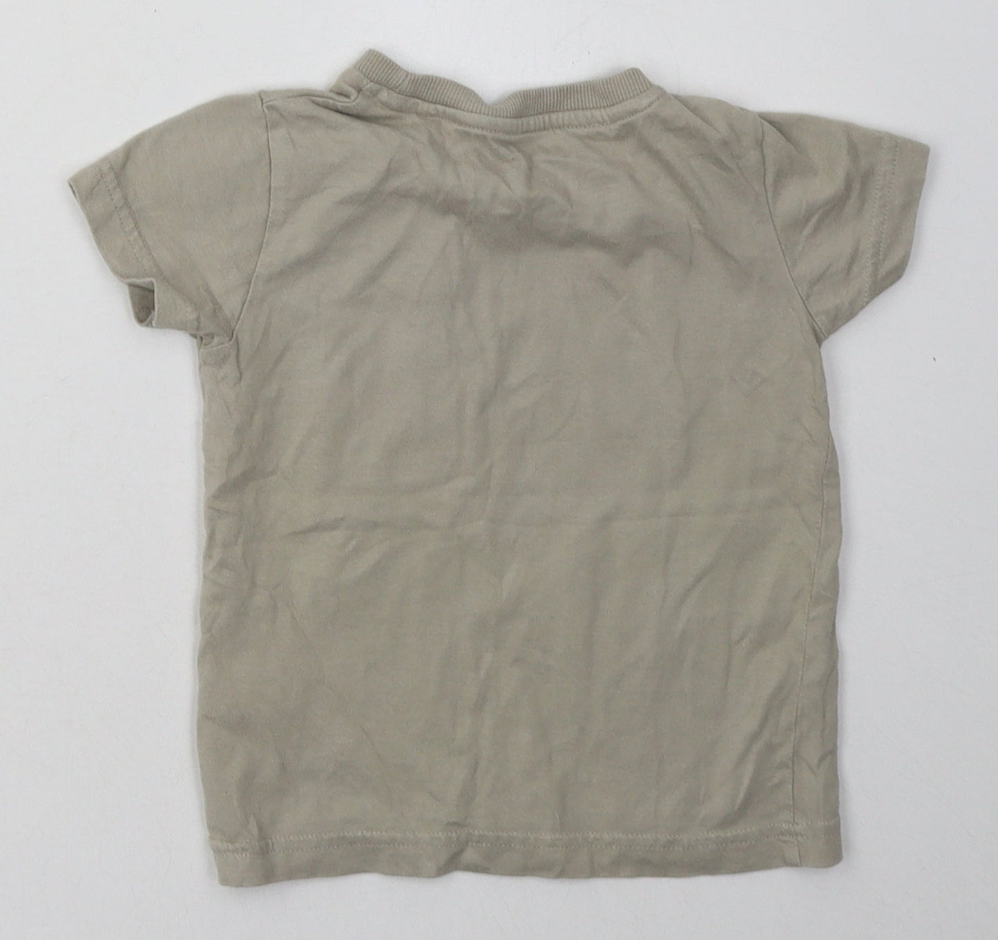 NEXT Boys Green  Cotton Basic T-Shirt Size 12-18 Months Crew Neck Pullover