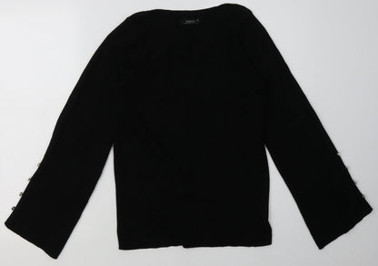 Additional front view of Matalan women’s black viscose pullover sweatshirt, size UK 16, pullover