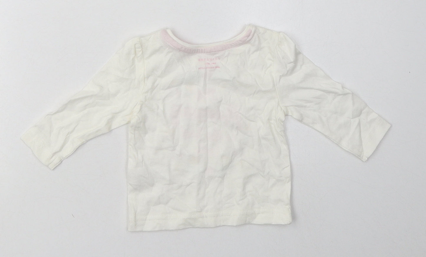 Primark Girls White  Cotton Basic Casual Size 3-6 Months Crew Neck Pullover - my mummy is the best