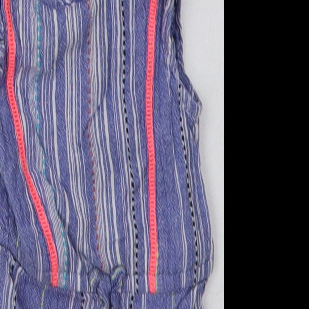 F&F Girls Black Striped Cotton Bodysuit Outfit/Set Size 0-3 Months  Button