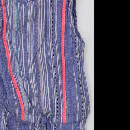 F&F Girls Black Striped Cotton Bodysuit Outfit/Set Size 0-3 Months  Button