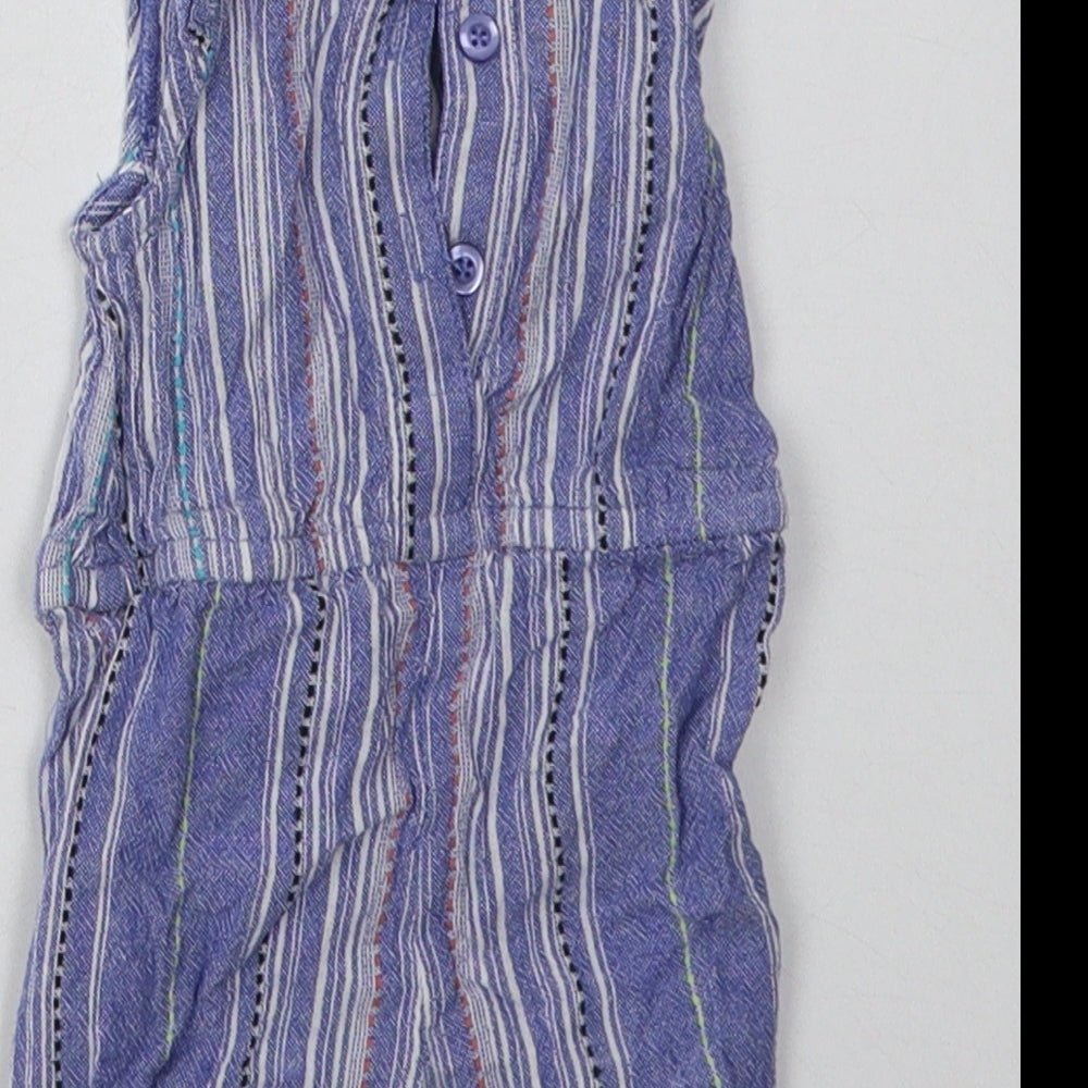 F&F Girls Black Striped Cotton Bodysuit Outfit/Set Size 0-3 Months  Button